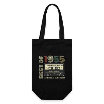 Millésime 1955 - cadeau d’anniversaire rétro 1955 - Sac à bouteille - noir - Devant