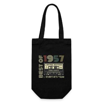 Millésime 1957 - cadeau d’anniversaire rétro 1957 - Sac à bouteille - noir - Devant