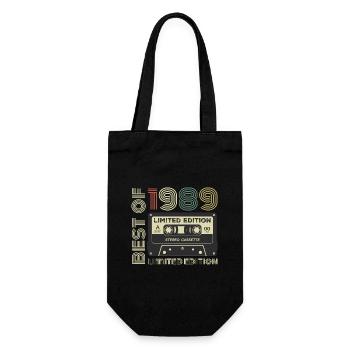 Millésime 1989 - cadeau d’anniversaire rétro 1989 - Sac à bouteille - noir - Devant