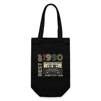 Vintage 1990 - 1990's Retro Birthday Gift - Gift Bag for Bottles - black - Front