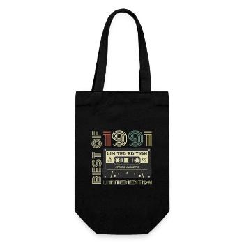 Millésime 1991 - cadeau d’anniversaire rétro 1991 - Sac à bouteille - noir - Devant