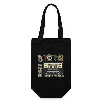 Vintage 1978 - 1978 Retro Birthday Gift - Gift Bag for Bottles - black - Front
