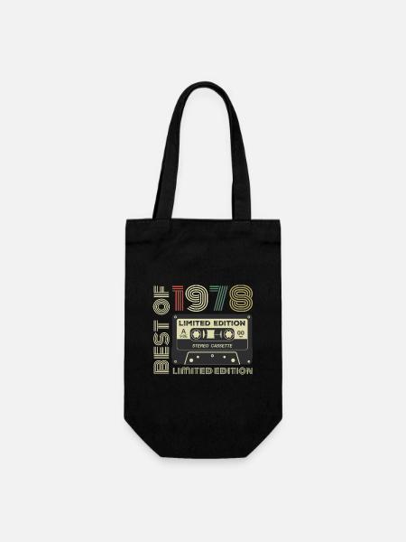 Jahrgang 1978 - 1978 Retro Geburtstagsgeschenk - Geschenkbeutel für Flaschen - Schwarz