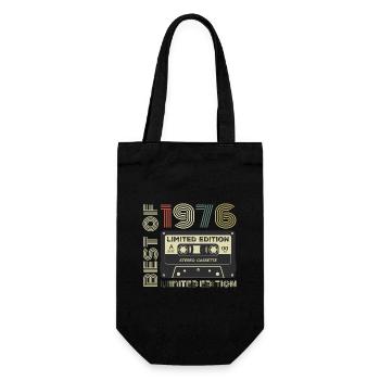 Millésime 1976 - cadeau d’anniversaire rétro 1976 - Sac à bouteille - noir - Devant