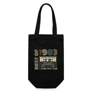 Millésime 1983 - cadeau d’anniversaire rétro 1983 - Sac à bouteille - noir - Devant