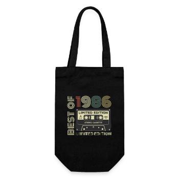 Millésime 1986 - cadeau d’anniversaire rétro 1986 - Sac à bouteille - noir - Devant