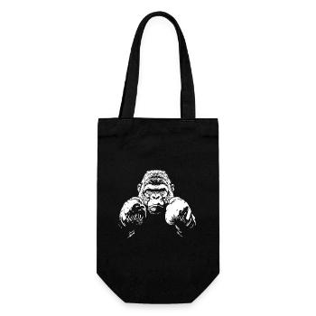 Gorilla Boxer Kampfsport MMA - Geschenkbeutel für Flaschen - Schwarz - Vorne