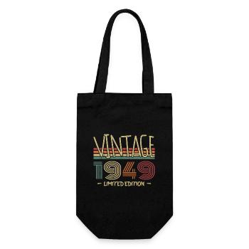 Vintage 1949 Retro 1949 Anniversary Gift - Gift Bag for Bottles - black - Front