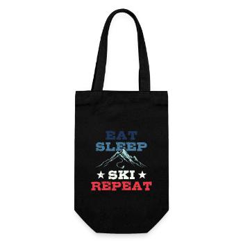Eat Sleep Ski Repeat - Ski - Ski - Gift Bag for Bottles - black - Front