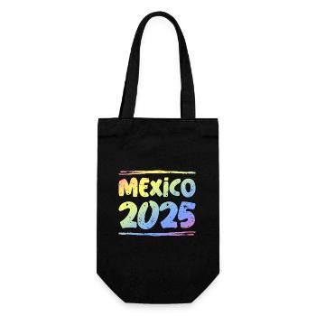 Mexiko 2025 Bunt - Geschenkbeutel für Flaschen - Schwarz - Vorne