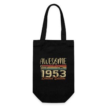 Legends were born in 1953 Vintage 1953 - Gift Bag for Bottles - black - Front