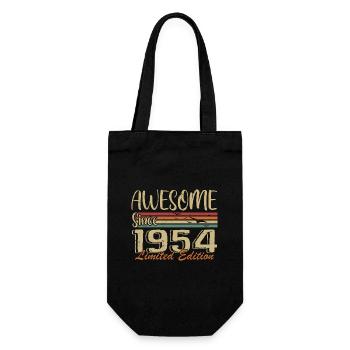 Legenden wurden 1954 geboren Jahrgang 1954 - Geschenkbeutel für Flaschen - Schwarz - Vorne