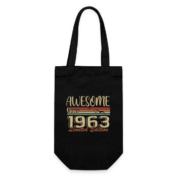 Legends Are Born In 1963 Vintage 1963 - Gift Bag for Bottles - black - Front