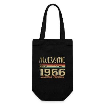 Legenden wurden 1966 geboren Jahrgang 1966 - Geschenkbeutel für Flaschen - Schwarz - Vorne