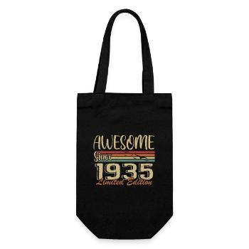 Legenden werden 1935 geboren Jahrgang 1935 - Geschenkbeutel für Flaschen - Schwarz - Vorne