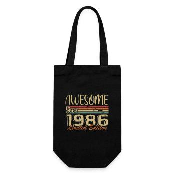 Legends Were Born In 1986 Vintage 1986 - Gift Bag for Bottles - black - Front