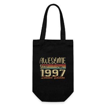 Legenden wurden 1997 geboren Jahrgang 1997 - Geschenkbeutel für Flaschen - Schwarz - Vorne
