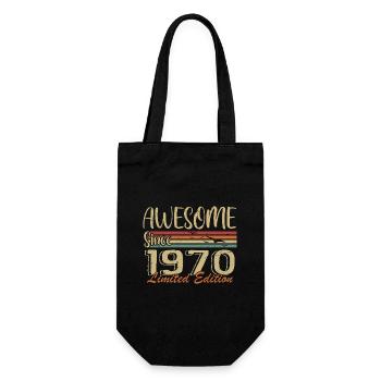 Legends Are Born In 1970 Vintage 1970 - Gift Bag for Bottles - black - Front