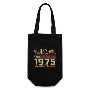 Legends Were Born In 1975 Vintage 1975 - Gift Bag for Bottles - black - Front