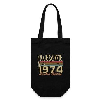 Legends Were Born In 1974 Vintage 1974 - Gift Bag for Bottles - black - Front