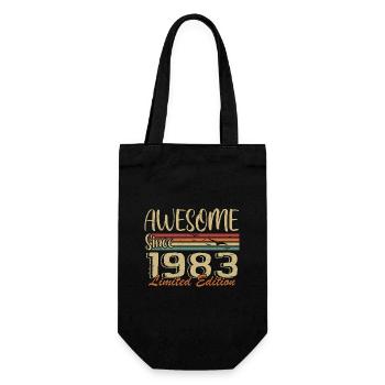 Legenden wurden 1983 geboren Jahrgang 1983 - Geschenkbeutel für Flaschen - Schwarz - Vorne