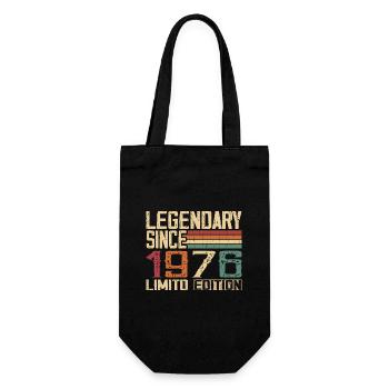 Original 1976 Vintage Birthday Gift 1976 - Gift Bag for Bottles - black - Front