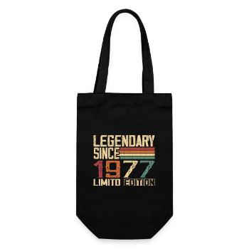 Original 1977 Vintage Birthday Gift 1977 - Gift Bag for Bottles - black - Front