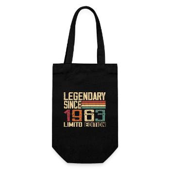 Original 1963 Vintage Birthday Gift 1963 - Gift Bag for Bottles - black - Front