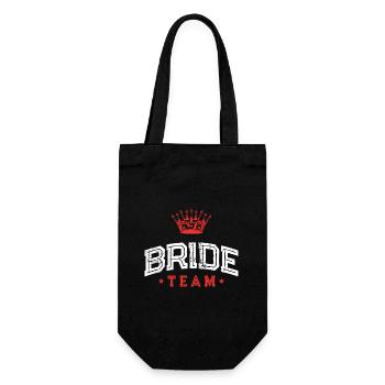 Bride Team - Gift Bag for Bottles - black - Front