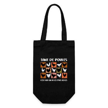 Les plus belles poules Graphique de poules - Sac à bouteille - noir - Devant