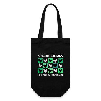 I have the most beautiful chickens - Gift Bag for Bottles - black - Front