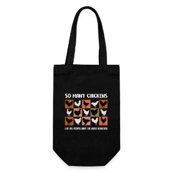 I have the most beautiful chickens - Gift Bag for Bottles - black - Front