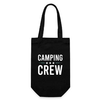 Camping Crew - Geschenkbeutel für Flaschen - Schwarz - Vorne