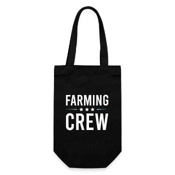 Farming Crew - Geschenkbeutel für Flaschen - Schwarz - Vorne