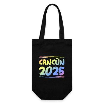Cancun 2025 Bunt - Geschenkbeutel für Flaschen - Schwarz - Vorne