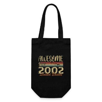 Die Legenden wurden 2002 geboren Jahrgang 2002 - Geschenkbeutel für Flaschen - Schwarz - Vorne