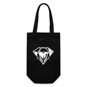 Diamant Juwel symbol Silhouette - Geschenkbeutel für Flaschen - Schwarz - Vorne