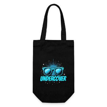 Lustige Sonnenbrille & Undercover Speech Kostüm - Geschenkbeutel für Flaschen - Schwarz - Vorne