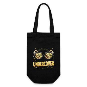Lustige Sonnenbrille und Undercover Speech Kostüm - Geschenkbeutel für Flaschen - Schwarz - Vorne