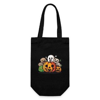 Halloween Party Team Lustig - Geschenkbeutel für Flaschen - Schwarz - Vorne
