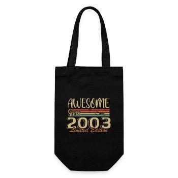 The legends were born in 2003 Vintage 2003 - Gift Bag for Bottles - black - Front