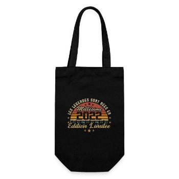Millésime 2022 Cadeau 2e Anniversaire 2 ans - Sac à bouteille - noir - Devant