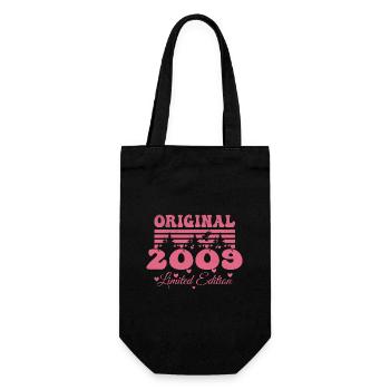 Women's 15th Anniversary Gift 2009 | Born in 2009 - Gift Bag for Bottles - black - Front