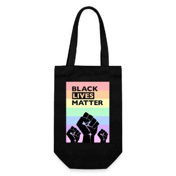 Black Lives Matter Rainbow - Gift Bag for Bottles - black - Front
