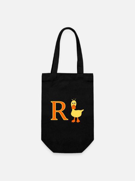 Rente Ente - Geschenkbeutel für Flaschen - Schwarz
