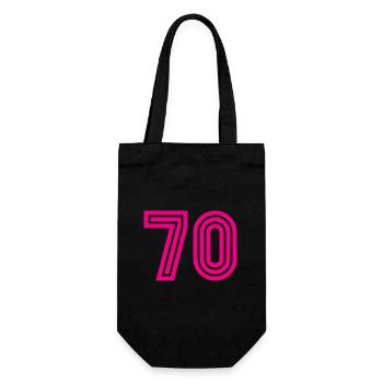 70. 70 ANS. 70e ANNIVERSAIRE. ANNIVERSAIRE 70 ANS. - Sac à bouteille - noir - Devant