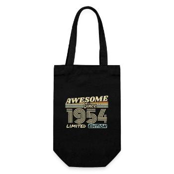 Vintage 1954 Rétro - Cadeau D’anniversaire 1954 - Sac à bouteille - noir - Devant