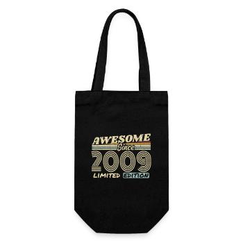 Vintage 2009 Retro - 2009 Birthday Gift - Gift Bag for Bottles - black - Front