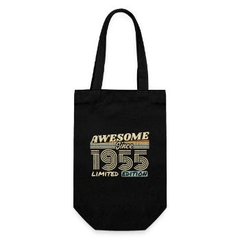 Vintage 1955 Rétro - Cadeau D’anniversaire 1955 - Sac à bouteille - noir - Devant
