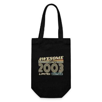 Vintage 2003 Retro - 2003 Geburtstagsgeschenk - Geschenkbeutel für Flaschen - Schwarz - Vorne